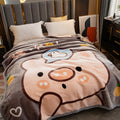 Axyaa Double Thickened Raschel Blanket for Winter Warmth