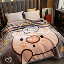 Axyaa Double Thickened Raschel Blanket for Winter Warmth