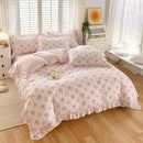 Axyaa Cotton Floral Princess Queen Duvet Cover Set for a Cozy Bedroom