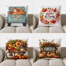 Axyaa Fall Lantern & Autumn Floral Pillow Cover