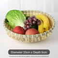 Axyaa Handmade Pastoral Fruit Snack Basket: Durable Storage with Exquisite Drainage