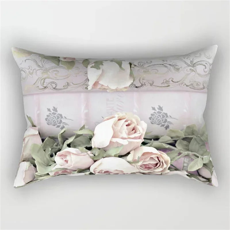 Pink Flower Polyester Pillowcase - Romantic Girl Room Aesthetic Decor