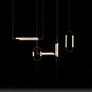 Axyaa Art Deco Gold Black LED Chandelier Dimmable Clips Lighting for Living Room