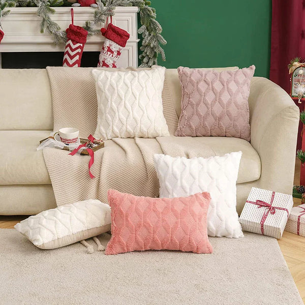Axyaa Soft Plush Decorative Pillow Cover in Nordic Style - 11 Colors