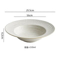 Axyaa Ceramic Bead Dot Straw Hat Soup Salad Pasta Dessert Plate