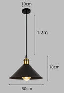 Axyaa Metal Pendant Light Industrial E27 Nordic Style for Kitchen Bar Dining Room