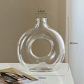 Axyaa Geometric Circle Glass Vase for Stylish Flower Arrangements