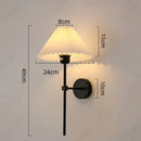 Axyaa Fabric Wall Lamp E27 Minimalist Design for Bedroom Living Room Lighting