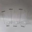 Axyaa Tall Glass Hurricane Lamp Shade with 3-Hole Candle Holder