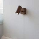 Axyaa Wood LED Wall Lamp Sconce Pull Chain Switch Square Round Light