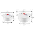 Axyaa Round Microwave Lunch Box Set with Lid for Fresh Food Storage
