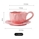 Axyaa Black Red Macaroon Ceramic Coffee Mug Cup With Saucer
