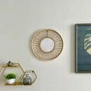 Axyaa Nordic Hand-Woven Decorative Mirror for Wall, Sofa, and Porch