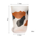 Axyaa Kawaii Cat Claw Leg Glass Cup - 10oz Frosted Cat Foot Print Mug