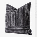 Axyaa Modern Deep Gray Striped Pillow Cover in Simple Texture