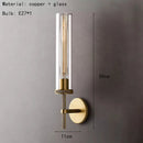 Axyaa Copper Glass Wall Light E27 for Bedroom Parlor Aisle Bathroom Sconce