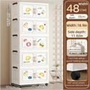 Axyaa Cartoon Storage Box: 1-6 Tier Rolling Organizer, 2 Colors - Bedroom/Living Room/Kitchen/Study