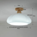 Axyaa Modern Glass LED Ceiling Lamp Copper Walnut for Home Decor