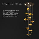 Axyaa Lotus Leaf Chandelier: Luxury Copper Dining Room Pendant Light