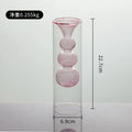 Axyaa Stained Glass Double Vase Hydroponic Flower Desktop Decoration