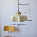 Axyaa Yellow Glass LED Pendant Light: Modern Nordic Hanging Lamp for Home Decor