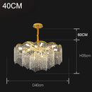 Axyaa Gold Crystal Chandelier for High Ceiling Villa Décor