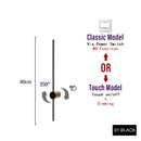Axyaa LED Wall Lamp 350° Rotation Modern Wall Light, Touch Switch, Adjustable Gold