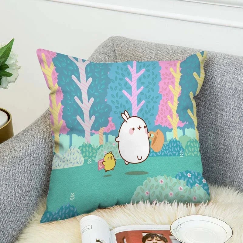 Axyaa Silk Pillowcases for Sofa Decor – Printed Cushion Cover Throw Pillows