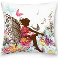 Axyaa Butterfly Flower Cushion Cover - Elegant Home & Office Decor
