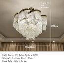 Axyaa Modern Luxury Chandelier for Living Room Ceiling, Gold Chrome Light Fixture