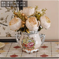 Axyaa Ceramic Vase & Flower Arrangement Set - Home Decor Crafts