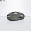 Axyaa Round Glass Vase Hydroponics Plant Pots Aesthetic Room Decor