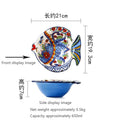 Axyaa Fish-Shaped Ceramic Bowl for Fruit Salad, Soup, Dessert, Snacks, Noodles - Restaurant Tableware