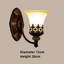 Axyaa Iron Glass Wall Lamp - Minimalist Retro American Style Lighting