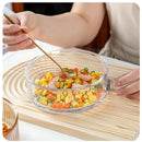 Axyaa Glass Plate Deep Serving Salad Fruit Dish