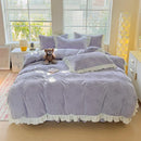 Axyaa Winter Princess Fleece Four-piece Bedding Set
