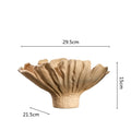 Axyaa Irregular Fold Pattern Ceramic Vase | Wavy Shape Flower Pot & Fruit Dish
