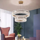 Axyaa Modern Minimalist Crystal Chandelier for Luxurious Living Room, Bedroom, and Dining Room