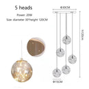 Axyaa Glass Ball LED Ceiling Chandelier for Modern Luxury Home Decor