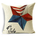Axyaa Independence Day Pillowcase for Sofa, Car, Office - Creative & Simple Lumbar Cushion Cover