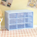 Axyaa 9-Grid Transparent Organizer Box for Student Desks & Walls