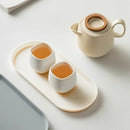 Axyaa Sushi Plate Set Multi-Functional Teapot Drain Mat Snack Tray Dessert Table Tray