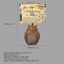 Axyaa Owl Table Lamp: Modern LED Retro Resin Desk Light for Home Decor