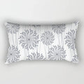 Axyaa Geometric Grey White Square Pillowcase for Home Decor and Living Room