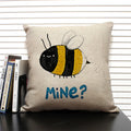 Axyaa Cartoon Animal Print 45x45cm Linen Cushion Cover - Sofa, Car, Chair Pillow Case