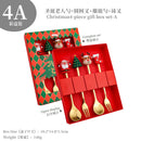 Axyaa Cartoon Santa Claus Spoon & Fork Set in Gift Box