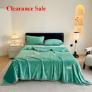 Axyaa Cozy Flannel Blanket: Soft, Warm, and Stylish Solid Color Milk Blanket