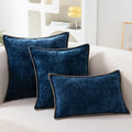 Luxury Chenille Velvet Cushion Cover for Elegant Living Room Decor by Axyaa