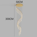 Axyaa Crystal Chandelier Stair Pendant Living Room Lighting Modern Home Decoration