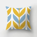 Blue Elk Geometric Pillow Case Cover by Axyaa - Fresh Animal Print Home Decoration